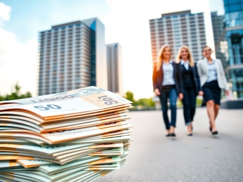 Bani, clădiri afaceri, oameni de succes